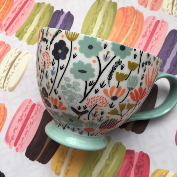 Grace Other - Adorable Porcelain Cup colorful floral design NWOT